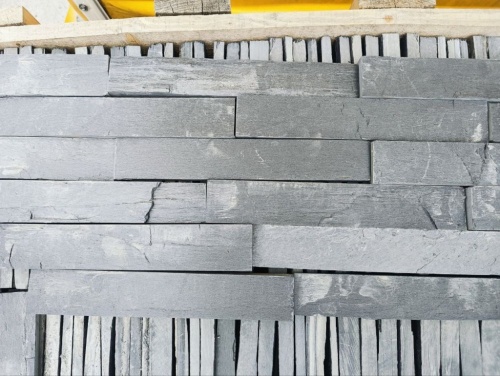 Плитка чёрная из натурального камня фасадная 30 см * 5 см, толщина 7 мм -30 мм купить в Ногинску