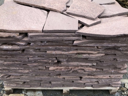 Плитняк лемезит бордовый для облицовки цоколя 20-25 мм  купить в Ногинску