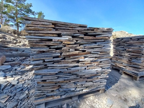 Плитняк златолит серебристый для фасада купить в Ногинску