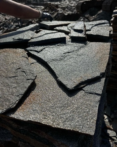 Плитняк златолит серебристый для фасада купить в Ногинску